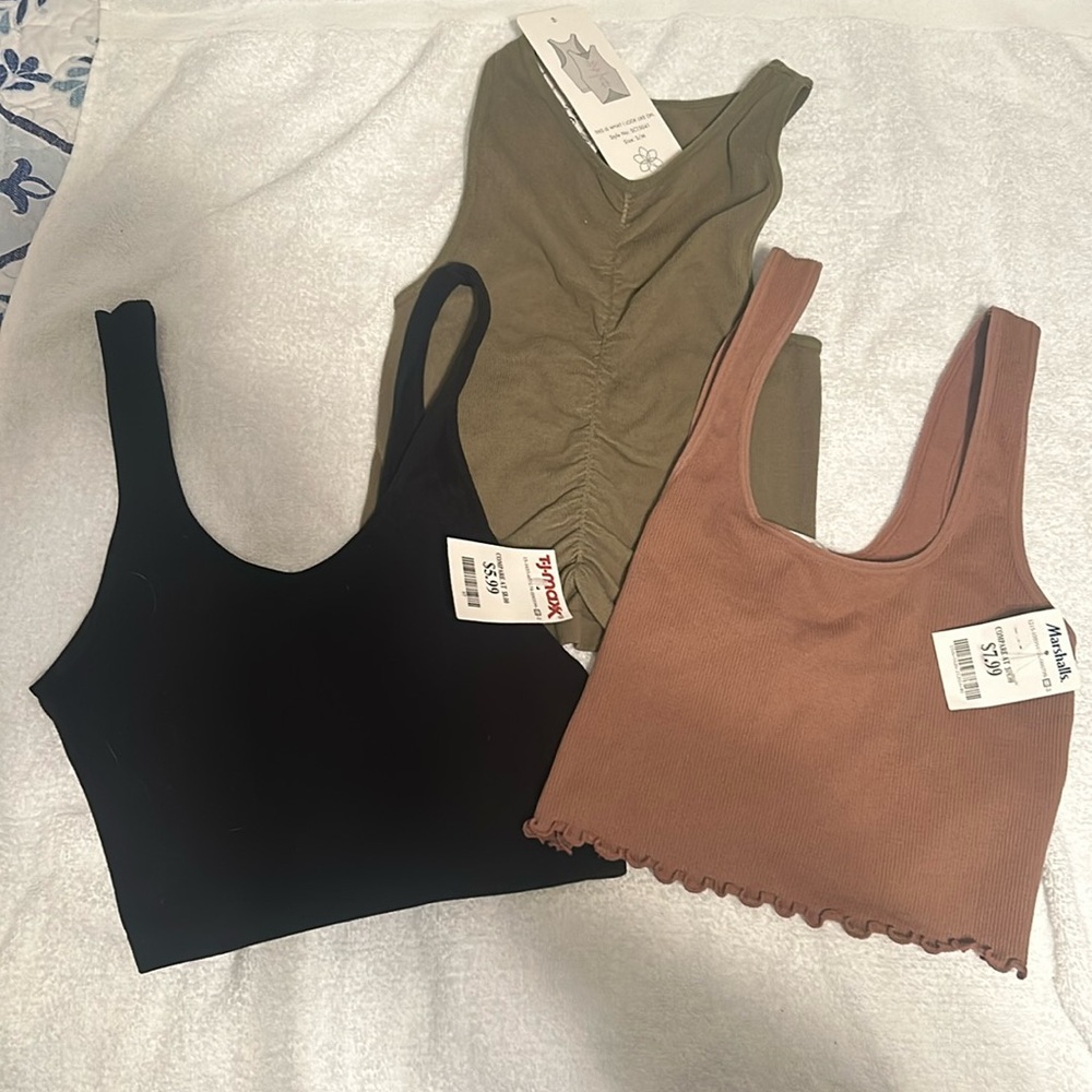 Bundle of 3 Cropped Tank Tops